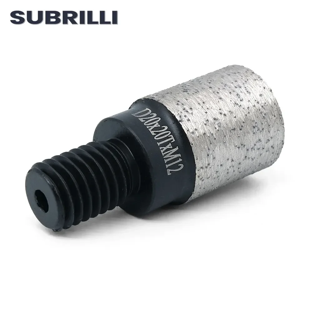 SUBRILLI Diamond Screw Drill Bit M12 Cnc Router Bit Cutter For Granite Marble Stone Engraving 1piece