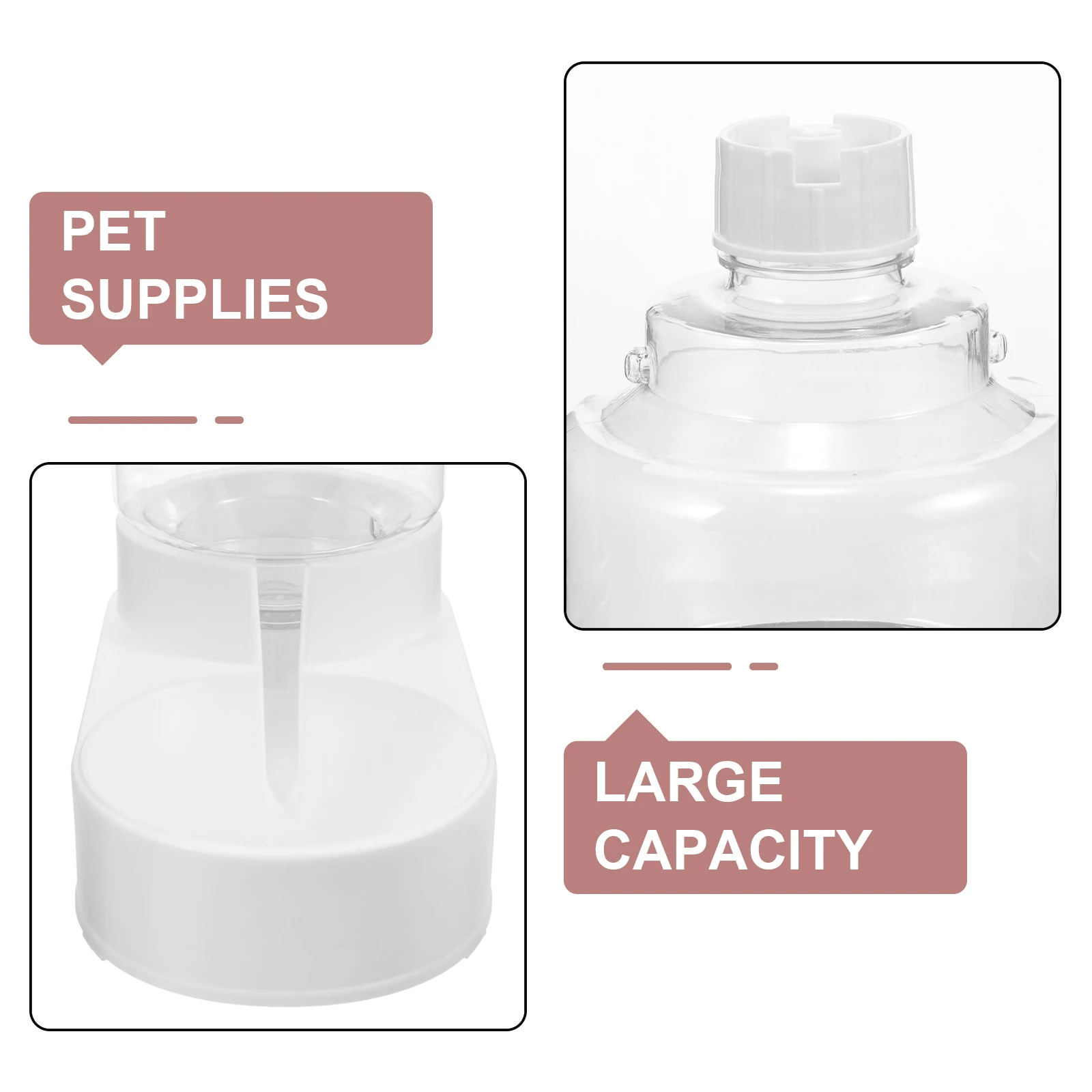 

Automatic Water Dispenser for Cats Dogs Pet Feeder Bowl Gentle Gray Anti Tip Easy Clean Durable Plastic Compact Lightweight
