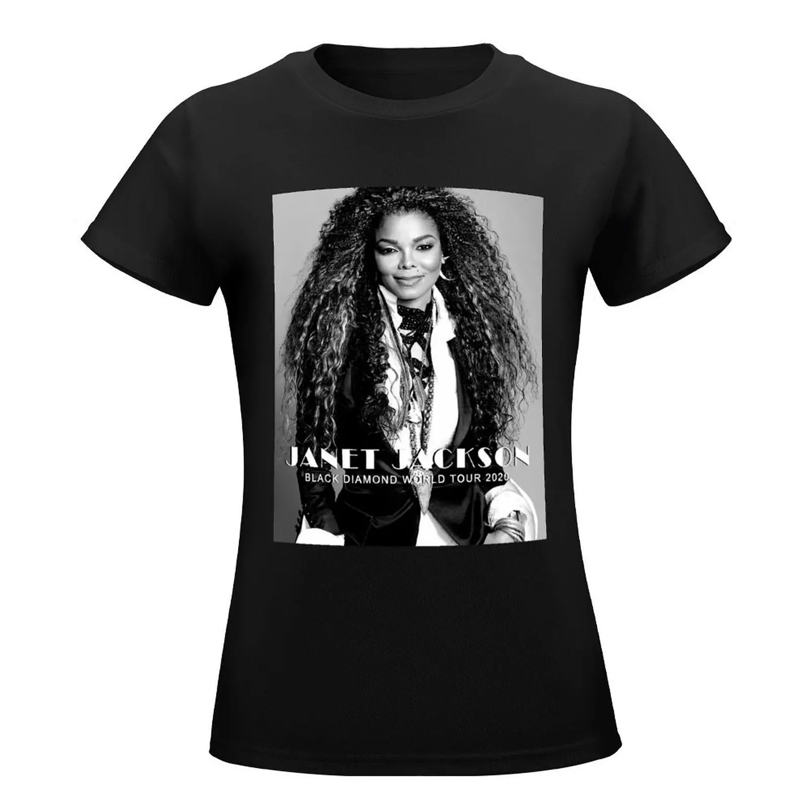 Fivenet Janet Red Diamond World American Tour 2020 T-Shirt lady clothes t shirts for Womens