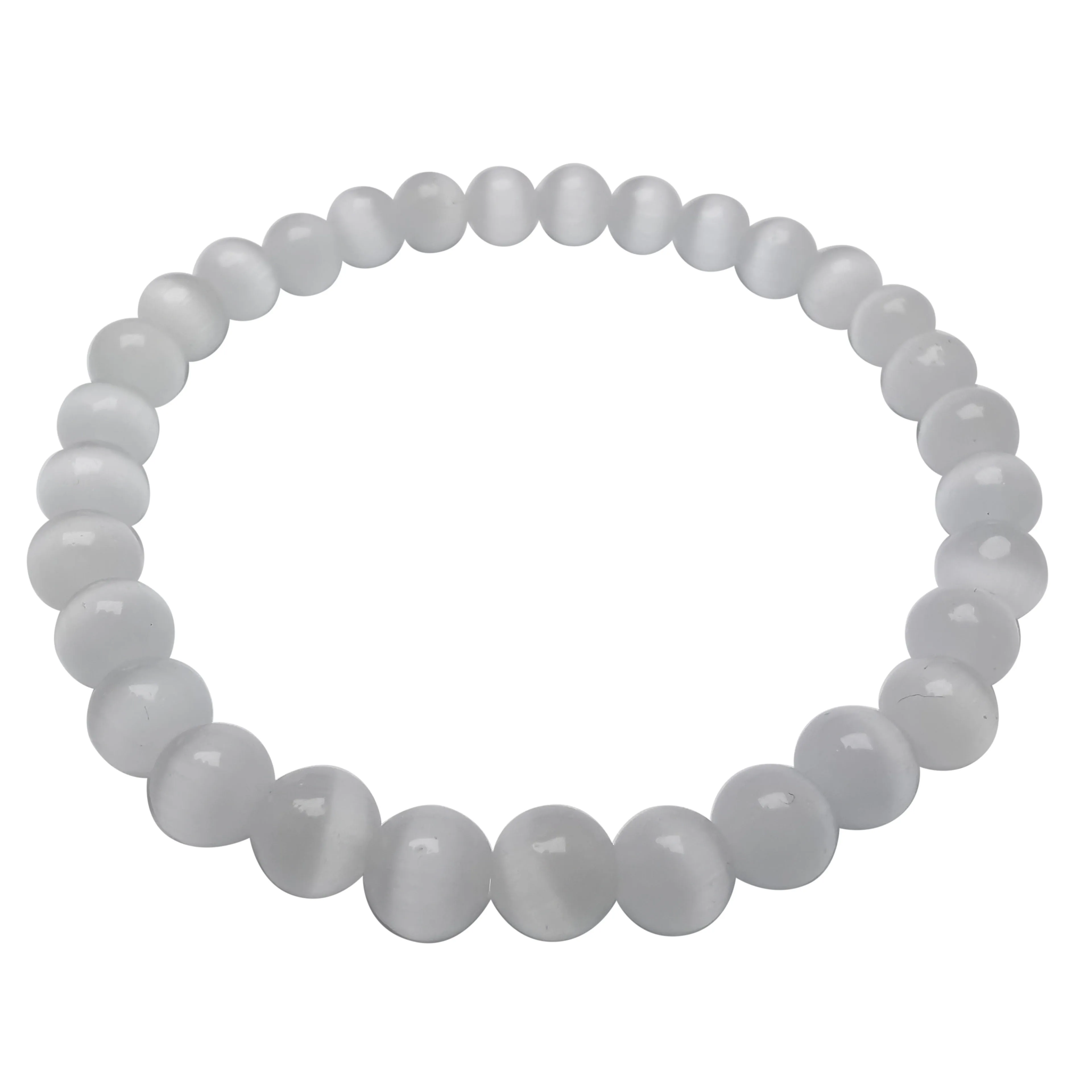 White Cat's eye stone Energy Bracelet