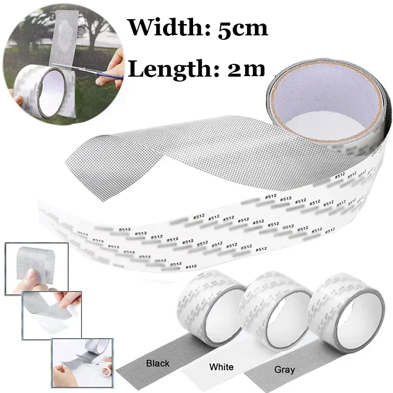 

Window Screen Repair Tape Self Adhesive Mesh Tape Net Door Fix Patch Anti Insect Mosquito Mesh Broken Holes Repairing