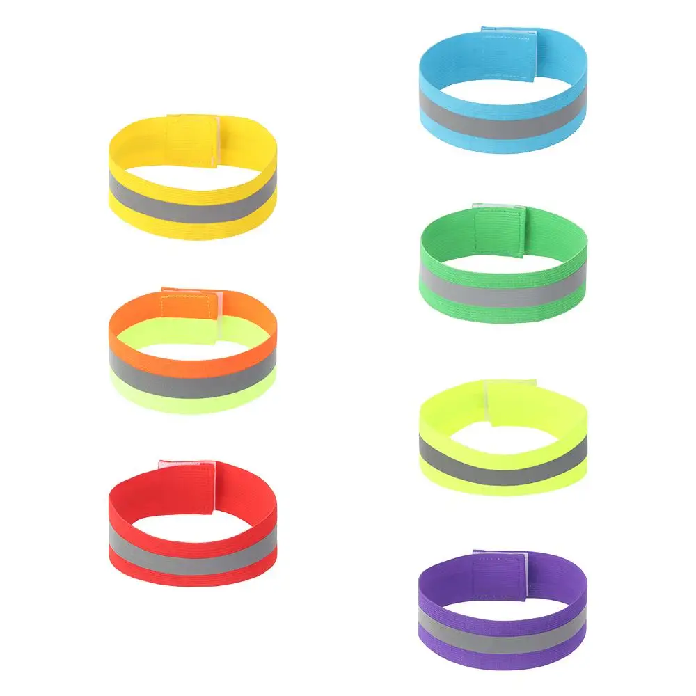 Pants Hand Leg Reflector Wristband Bicycle Bind Strap Bike Safety Alert Warning Armband Sport Tape Cycling Reflective Strips
