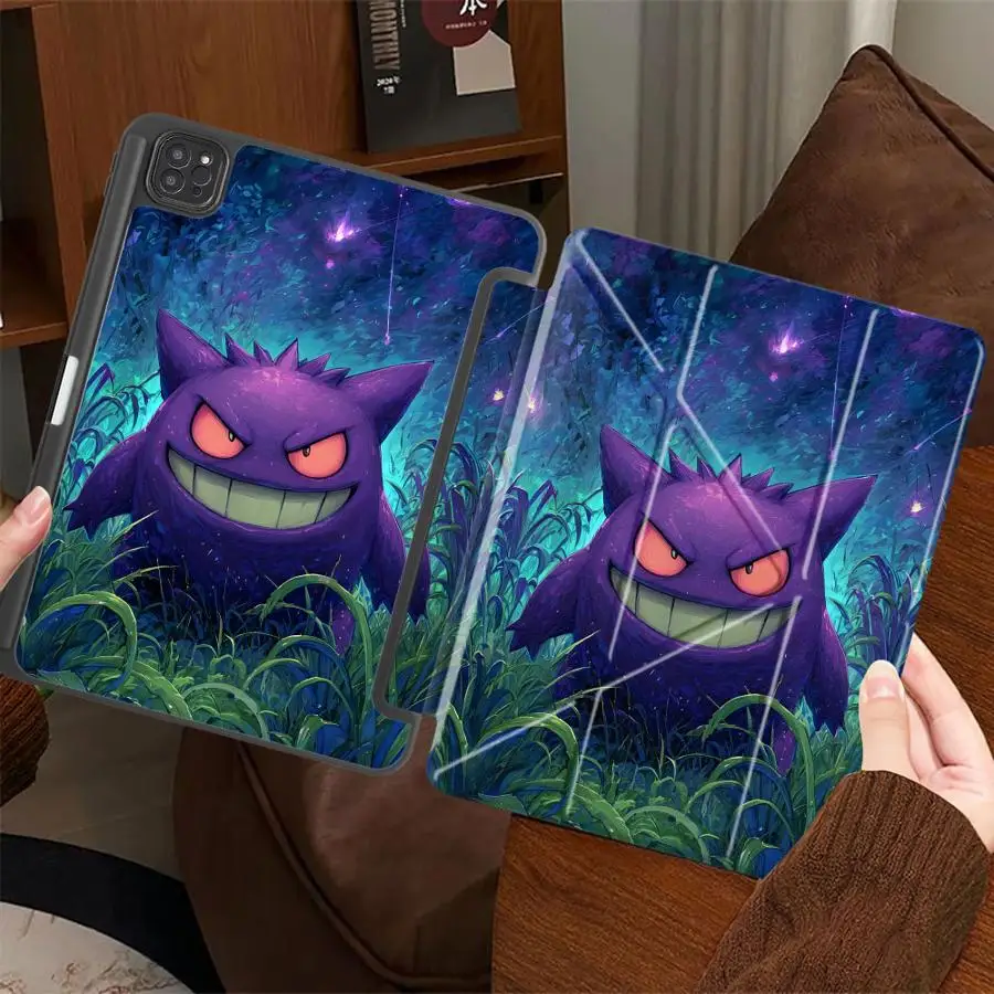 Pokemon Happy Gengar Tablet Case For iPad Pro 2025 Pro 11th 10th 9th 8th 7th 12.9inch Air 4 5 M3 M2 1 2 M4 11inch Mini 6 7