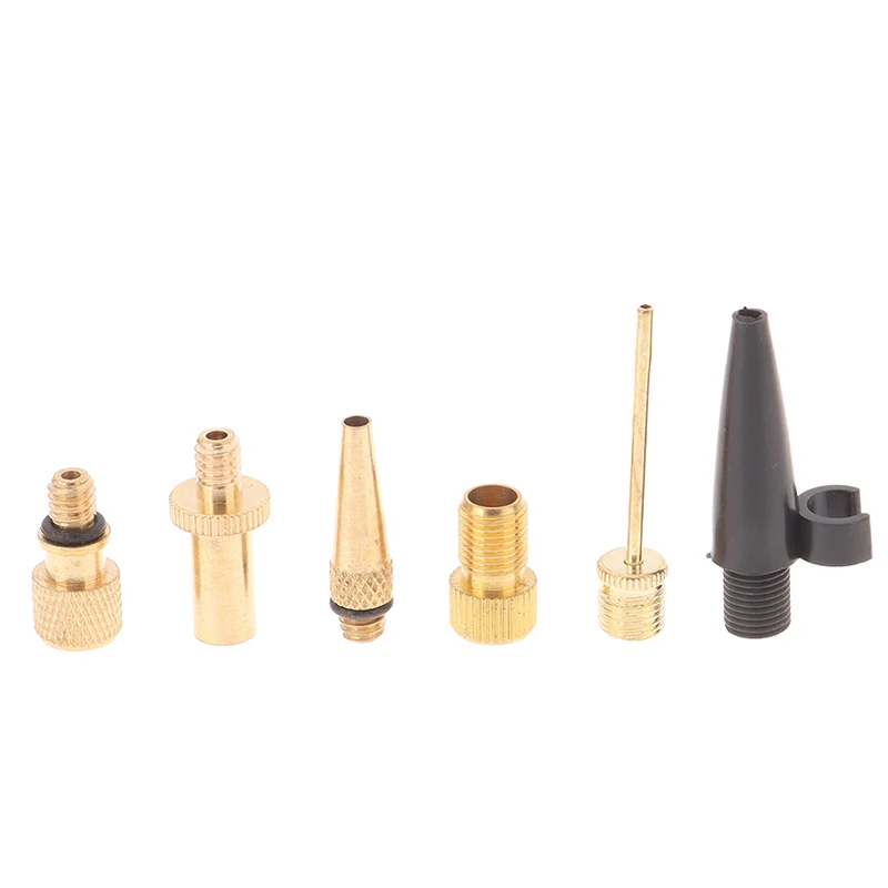 Bicycle Valve Adaptors For Road Bike Tire Pump Copper Inflator Pump Nozzle Kit Presta Schrader Valve Adapter Tube