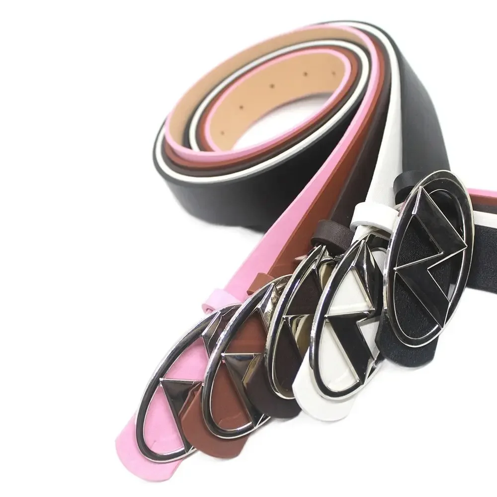 

Letter N PU Leather Letter Belt Metal Buckle Wide Side Y2k Style Waist Belt Oval Buckle Ins Style Metal Trouser Decoration Party