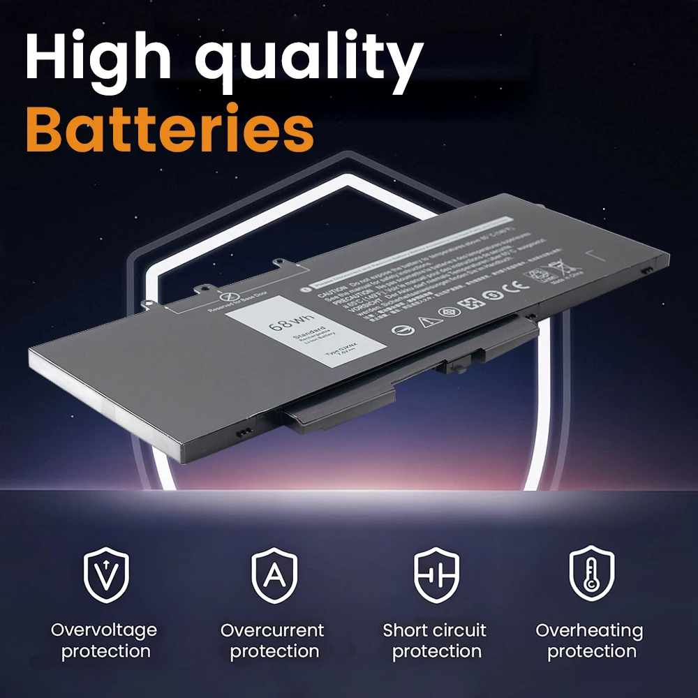 68Wh GJKNX Laptop Battery for Dell Latitude 5480 5580 5280 5288 5290 5488 5490 5491 5495 E5480 Precision 15 3520 3530 3DDDG