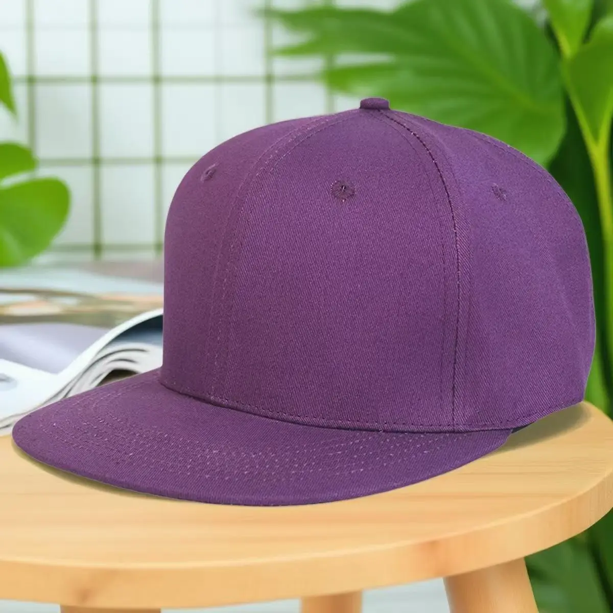 Unisex 100 Cotton Hip Hop Flat Brim Baseball Cap Adjustable Embroidered Snapback Hat Multi Color Optional Custom Logo Acceptable