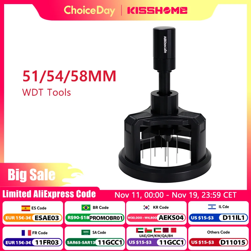 

Alikisscafe Espresso Stirrer Distribution Tool Rotary Coffee Needle Distributor For 51mm 53mm 58mm Portafilter Barista WDT Tools