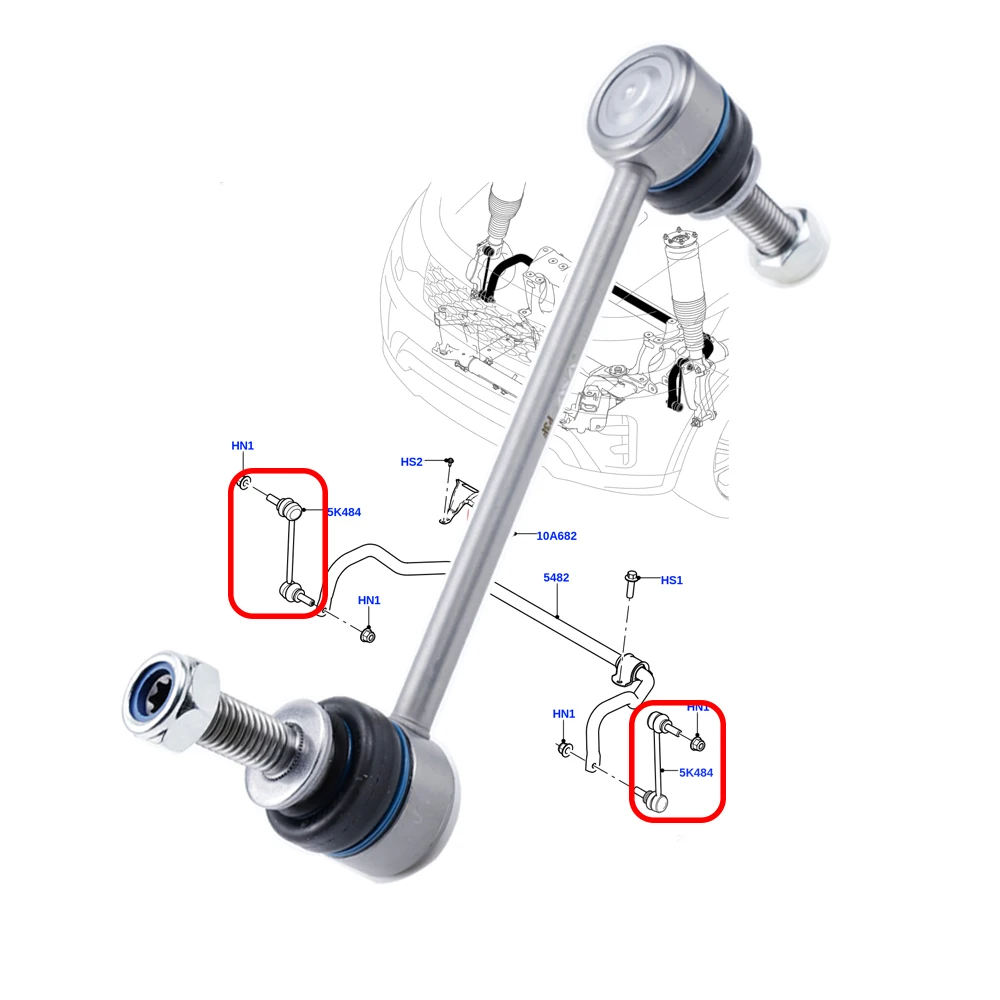 Front Stabilizer Link L/R for Land Rover Discovery 5 L462 2016- 2.0T 3.0T Range Rover L405 2012- DEFENDER L663 LR035489