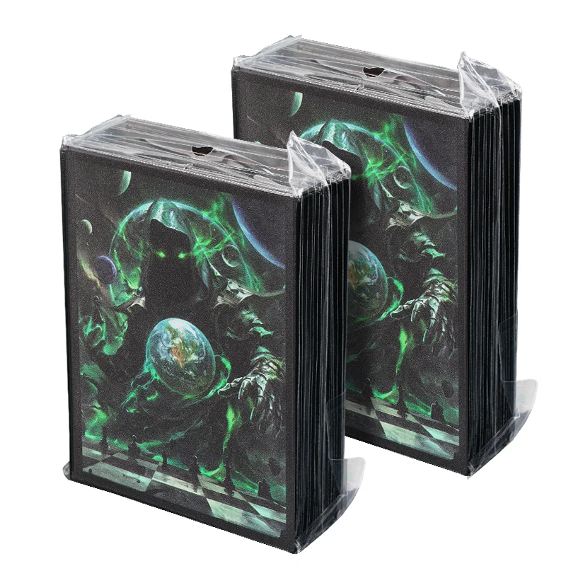 Card Sleeves -210PCS Matte Card Sleeves, Clear Front & Anti-Slip Matte Back, 66x91mm Standard Trading Card Sleeves for TCG