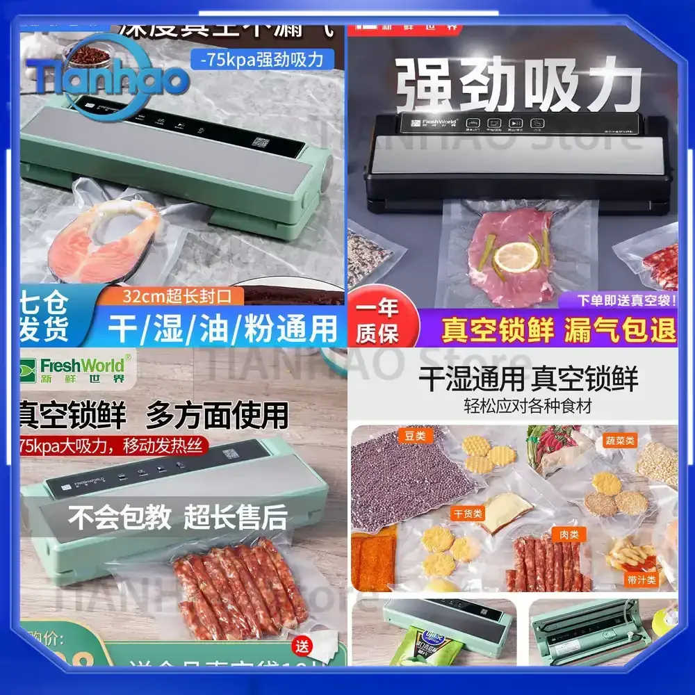 Vacuum Sealer Machine for Fresh World Small Household Sealer Automatic Commercial Packaging Machine