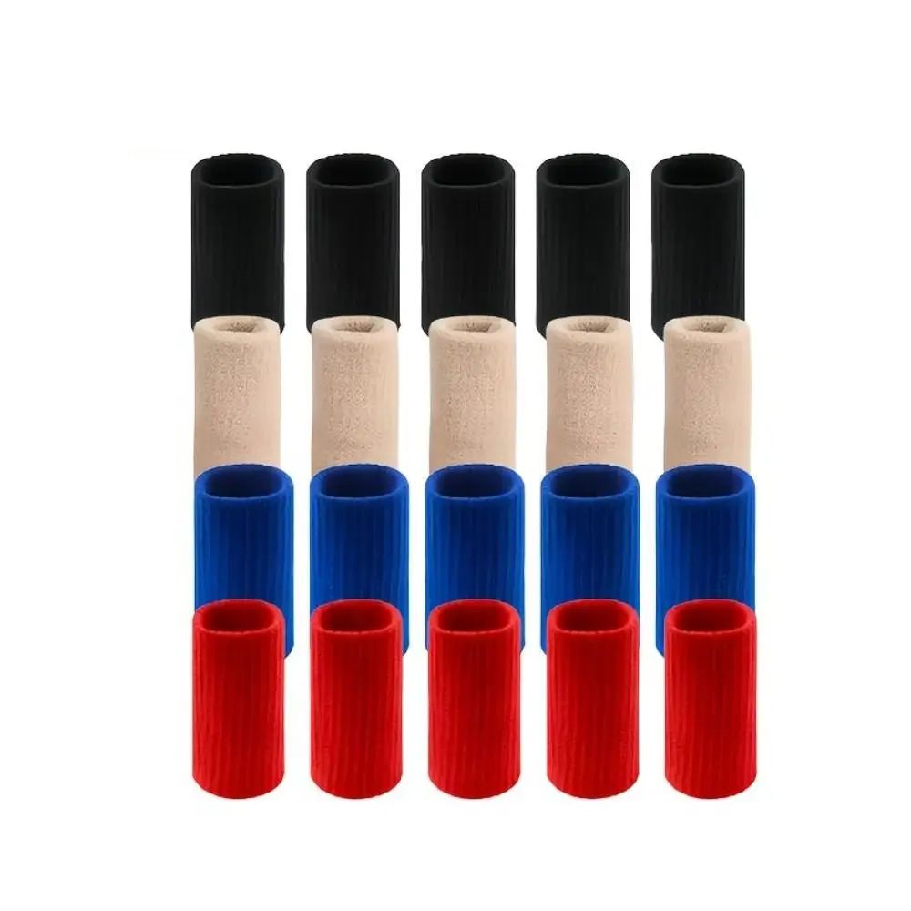 10Pcs New Cotton Breathable Sports Finger Sleeves Elastic Soft Finger Compression Sleeves Finger Sleeve Protectors Basketball
