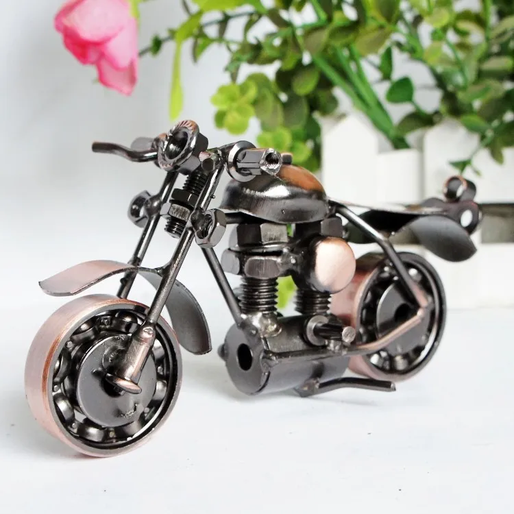 

Metal wrought iron motorcycle model wrought iron ornaments handmade crafts gifts living room decoration decor