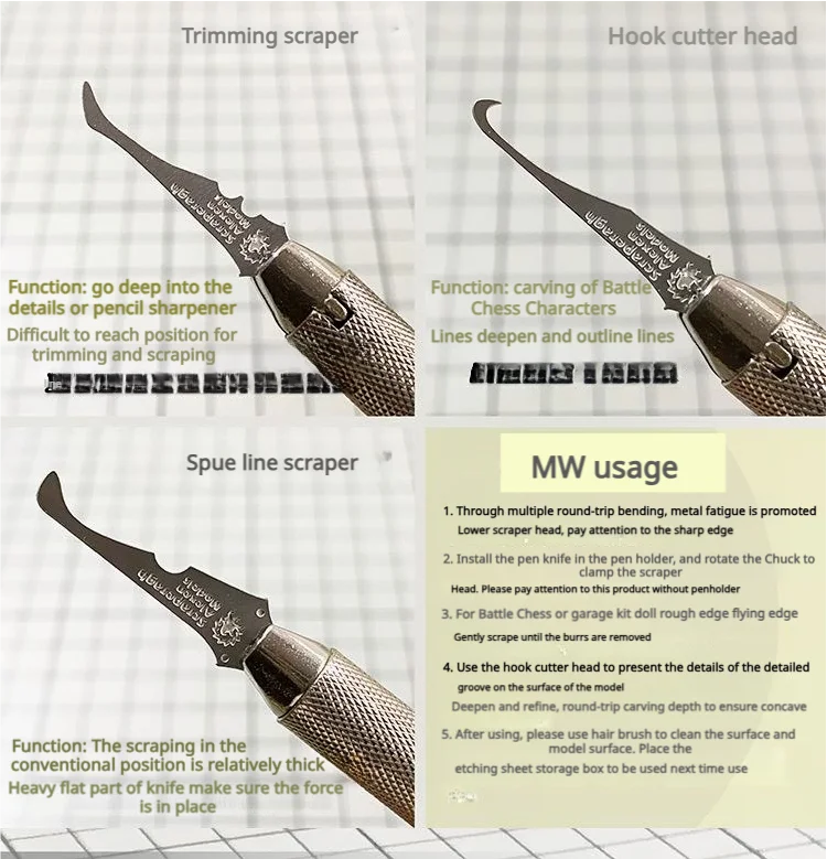 

Alexen AJ0063 Ultimate Panel Lining & Deburring Tool for Gundam Engraving and Military Model Sculpting Hobby DIY Craft Tools