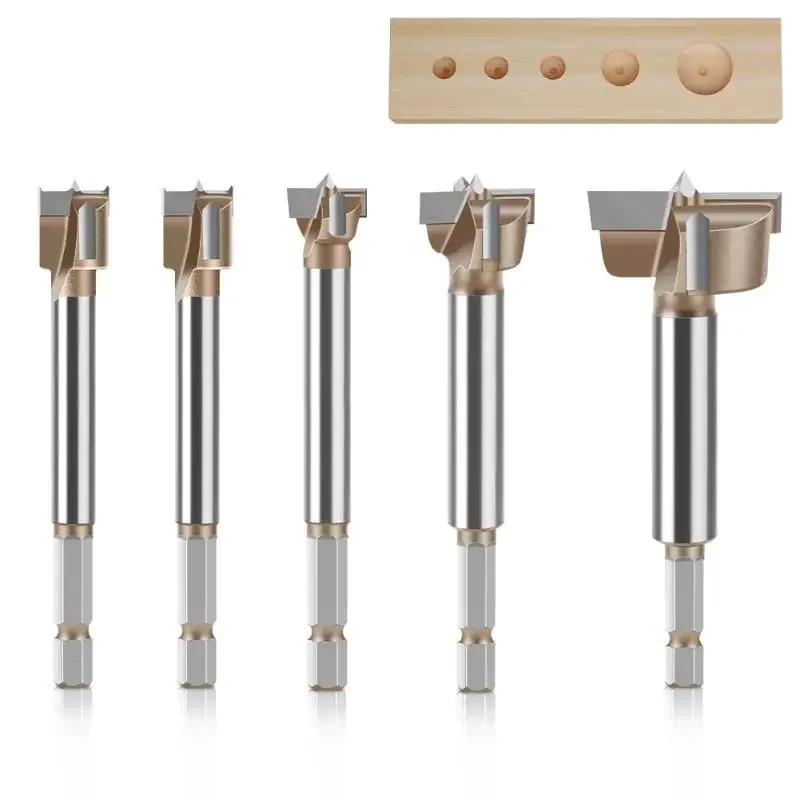 

1PC 10-35mm Forstner Drill Bit Hinge Boring Bit Cutter Tungsten Carbide Hex 1/4in Shank Woodworking Tool