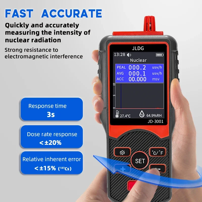 Multifunctional Electromagnetic Nuclear Radiation Measurement Counter Handheld Portable Two In One