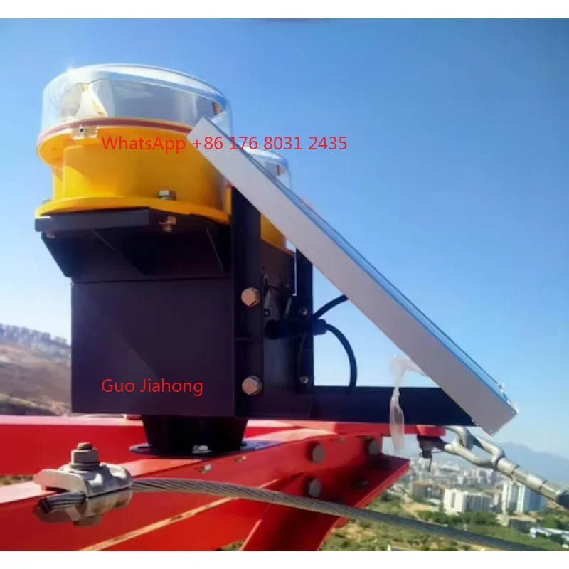

Solar Autonomous Power Supply air Traffic Light for High Rise Building/tower Flashing Red Dual Type Solar Obstruction Light