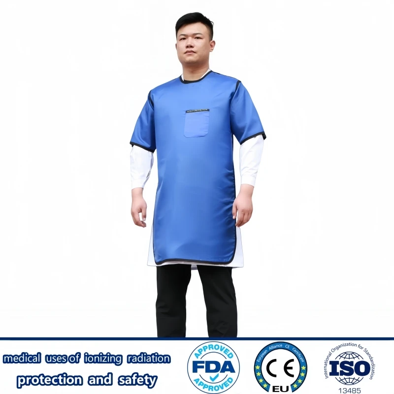 Recommend x-ray protective 0.35mmpb short sleeved lead apron radiology department ionizing radiation protection lead overcoat