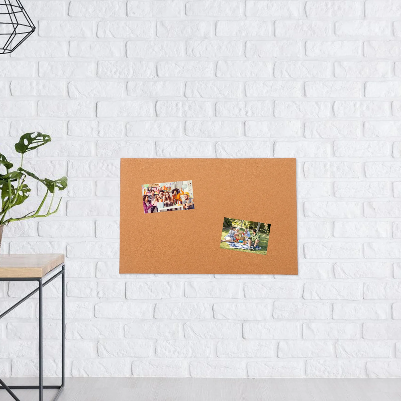 Placa de cortiça versátil com inserção de quadro negro, fácil instalação, quadro de avisos de cortiça para escritório, decoração de casa, mensagem de parede funcional