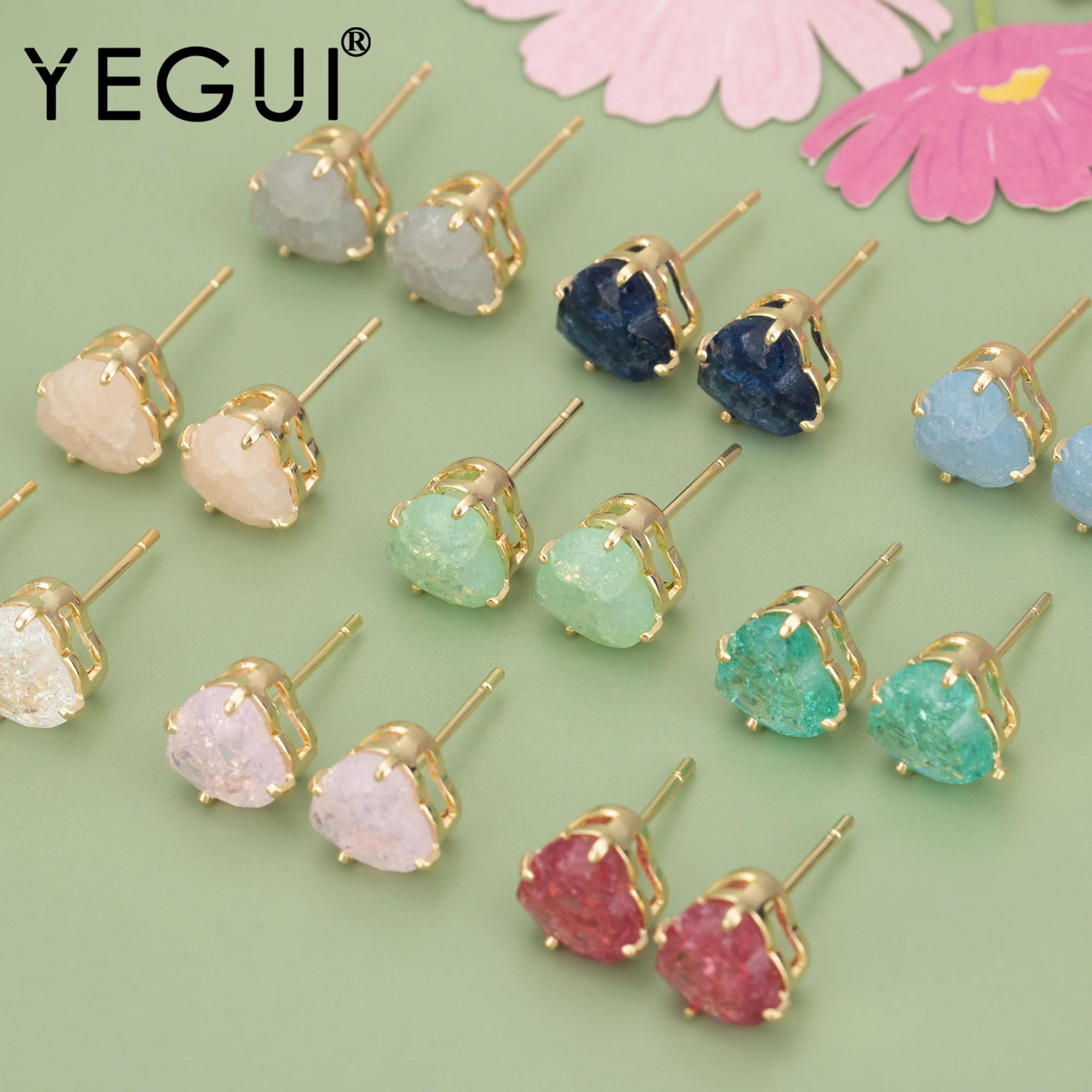 YEGUI MB72,jewelry accessories,nickel free,18k gold plated,copper,zircons,hand made,charms,jewelry making,diy earrings,10pcs/lot