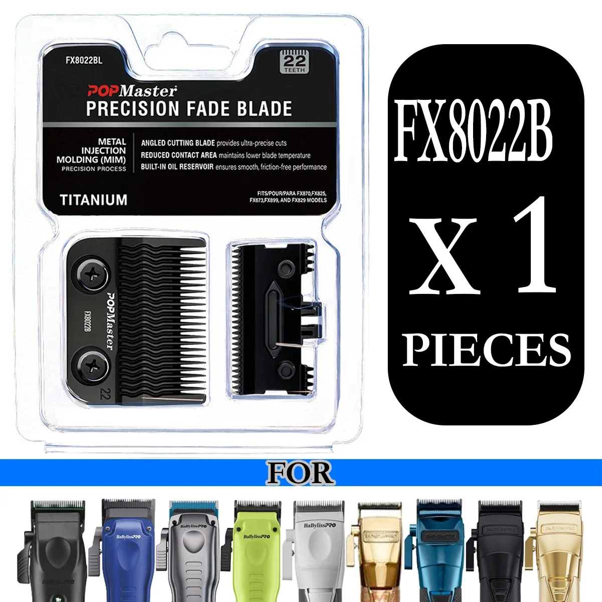 BRDCLIP 818X Professionelle Ersatzklinge für Elektrische Haarschneidemaschine DLC-Klinge für BRD-106 M10 M5 Kulilang R77F VGR V003 WMARK X1 – Detail 9