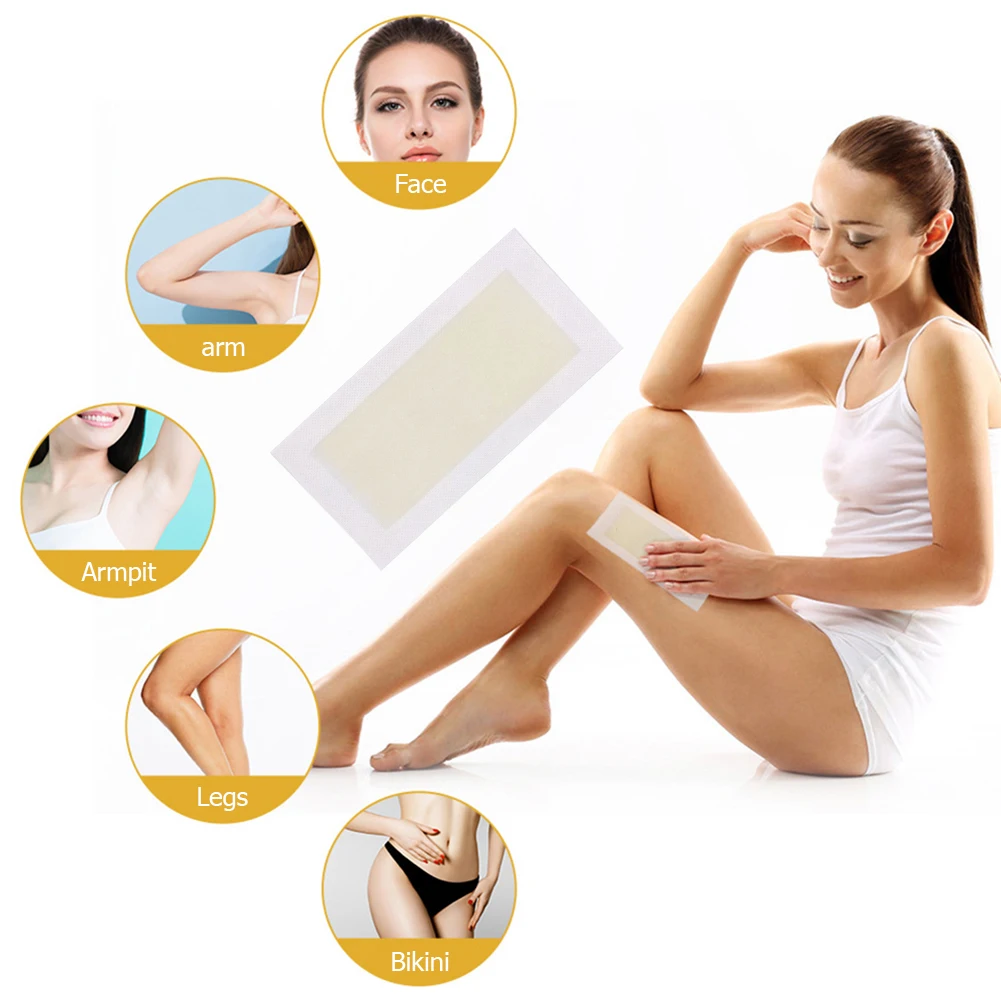 Body Facial Hair Removal Paper Women Hair Remove Waxing Wipe Sticker Beauty Tool