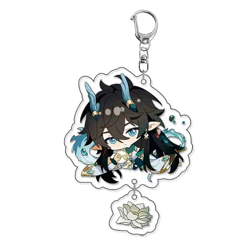 Game Honkai Star Rail Keychain Dan Heng Bronya Rand Asta Herta Himeko Figure Pendant Car Key Chain Jewelry Men Gift Accessories