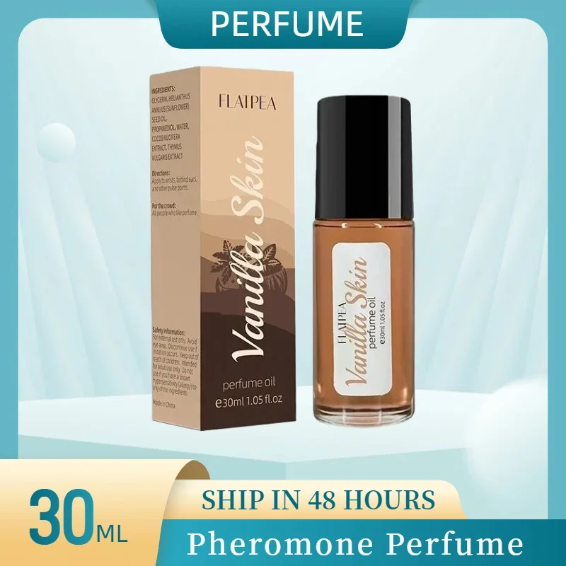 30ML Womens Perfume Vanilla Coconut Fragrance Behind the Ears Neck Wrist Perfumes Lasting Eau De Parfum Gift Portable Rollerball