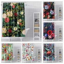 Home shower curtains for bathroom waterproof fabric Modern Nordic style bathroom Curtains shower curtain morandi plant fruit