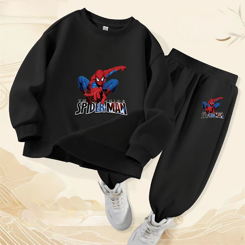 الأولاد الرياضة السترة والسراويل قطعتين مجموعة سبايدرمان الأطفال ربيع جديد Sweatsuit الاطفال ملابس عادية تنفس #4
