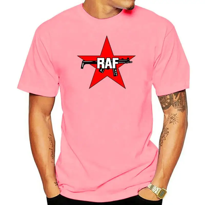 2022 New Fashion Men Tee Shirt Red Army Faction Germany RAF military army logo Tshirt white