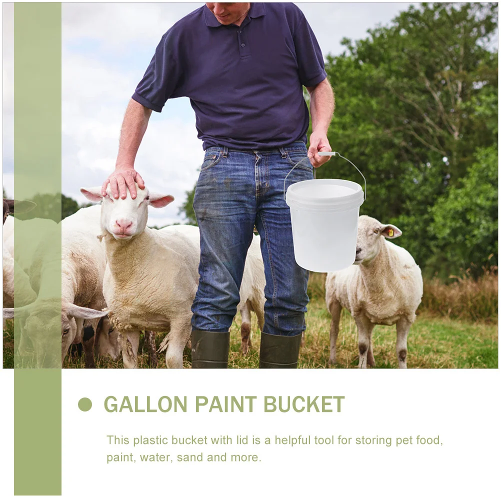 

Sealed Bucket Plastic Lid Multi Purpose Water Wash Portable Storage Home Kitchen Hotel Dormitory Tough Durable Smooth Safe