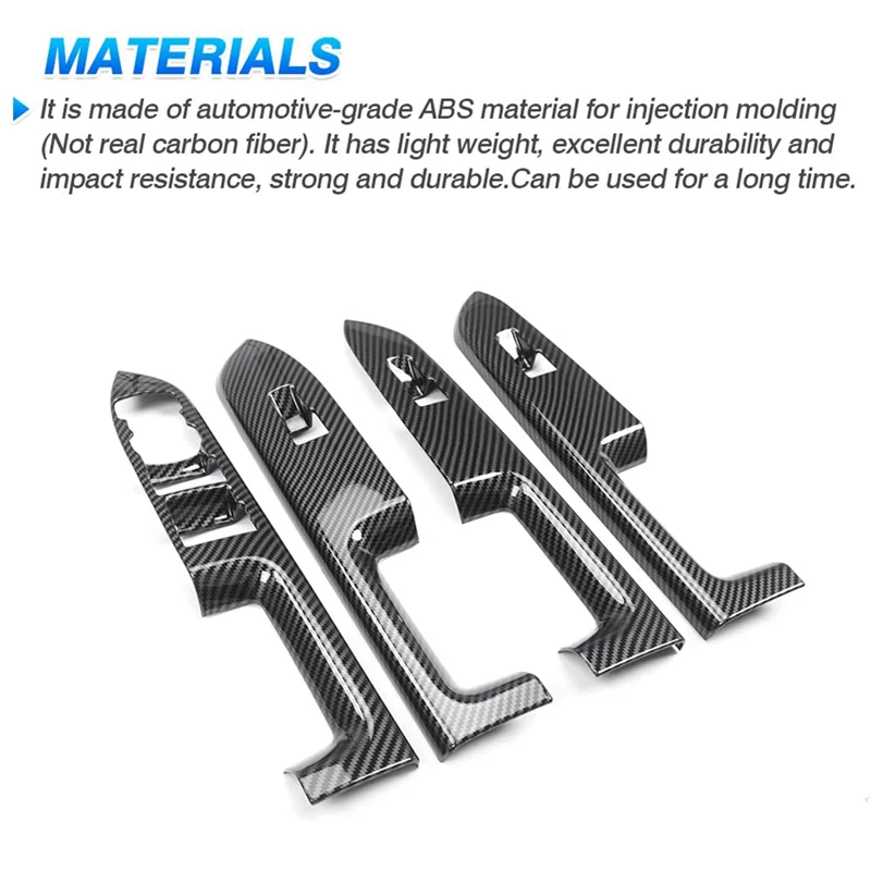 

Car Window Switch Panel Cover Trim For Ford Bronco Sport 2023 2024 Interior Accessories Carbon Fiber