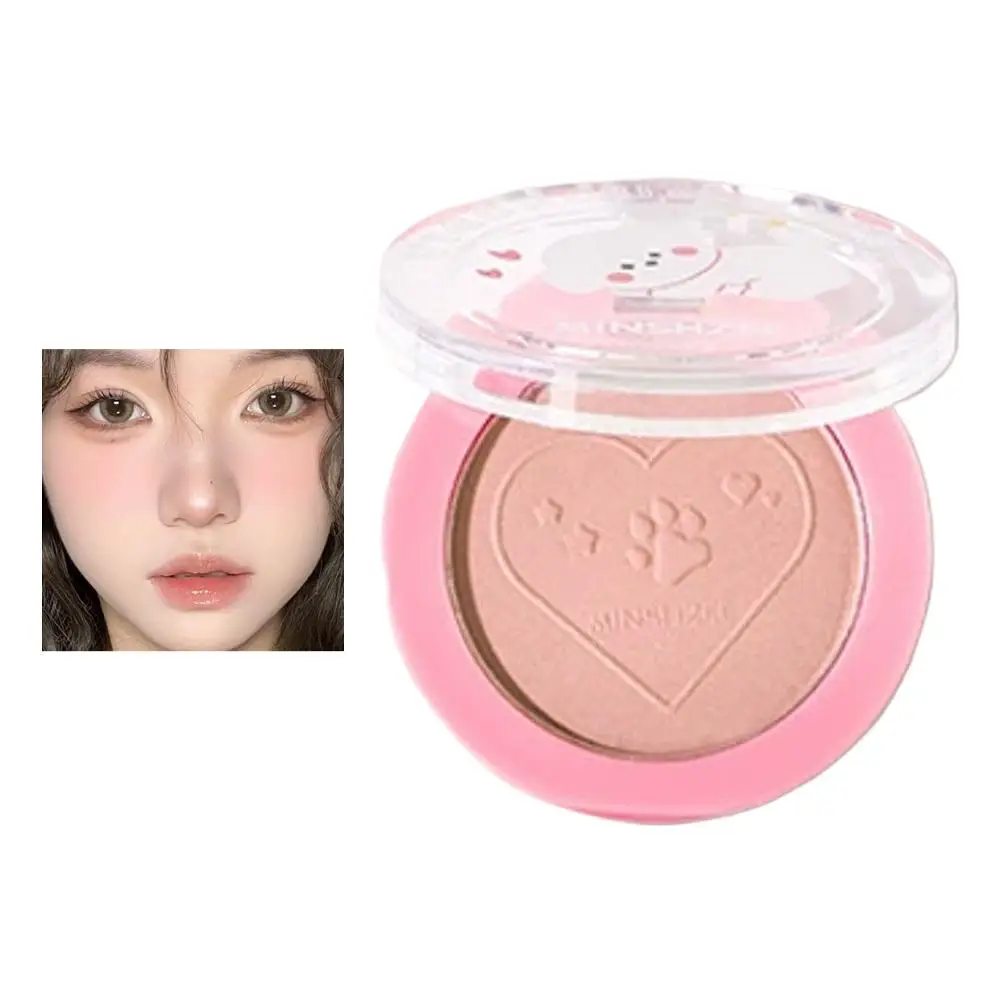 لوحة مكياج أحادية اللون أحمر خدود غير لامع لون الخد الطبيعي اشراق الوجه مقاوم للماء بودرة أحمر الخدود للمكياج