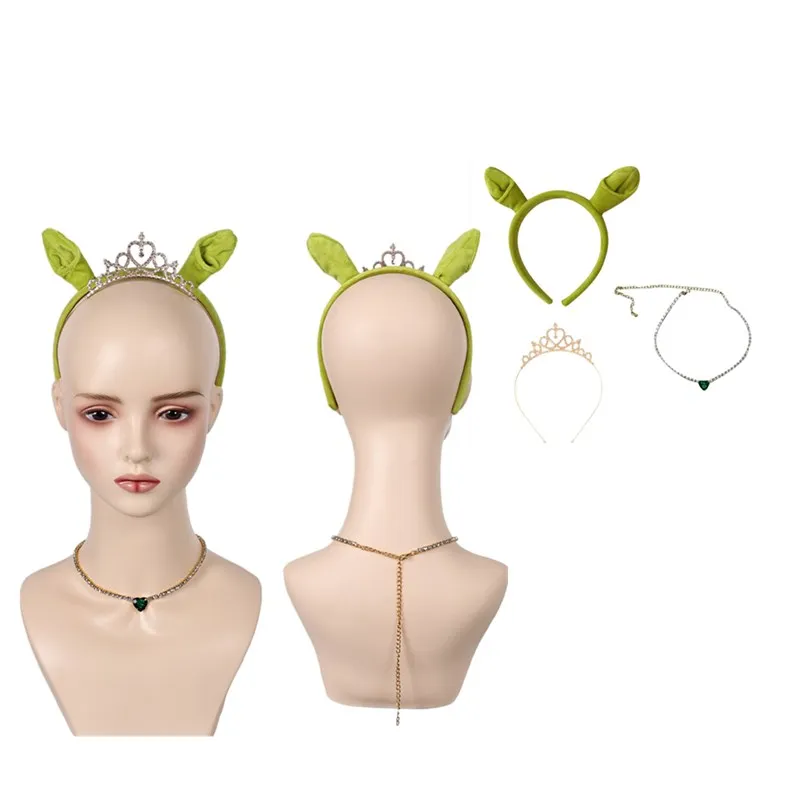 Adult Fiona Cosplay Princess Necklace Cartoon Monster Headband Halloween Carnival Costume Accessories Gifts Prop