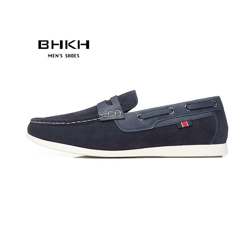 BHKH Men Loafers 2024 New Spring/Summer Shoes Men Fashion Pu Leather Men Casual Shoes Comfy Slip-on Drive footwear Boat Shoes