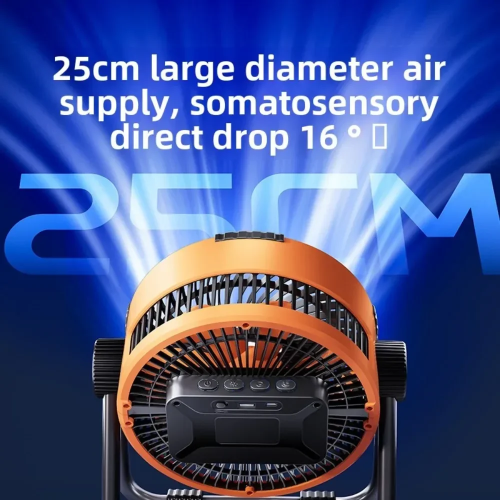 Multifunctional Outdoor Camping Fan Light 20000mAh Rechargeable Ceiling Fan with 3-speed Night Light and Power Bank Portable Fan image 5
