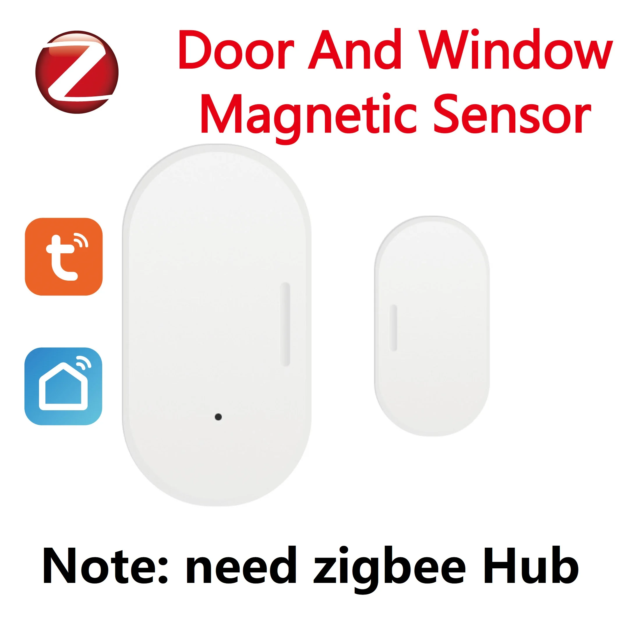 Tuya Zigbee Door And Window Magnetic Sensor Wireless Connection Smart Home Door Opening Automation Magnetic Sensor with Alexa