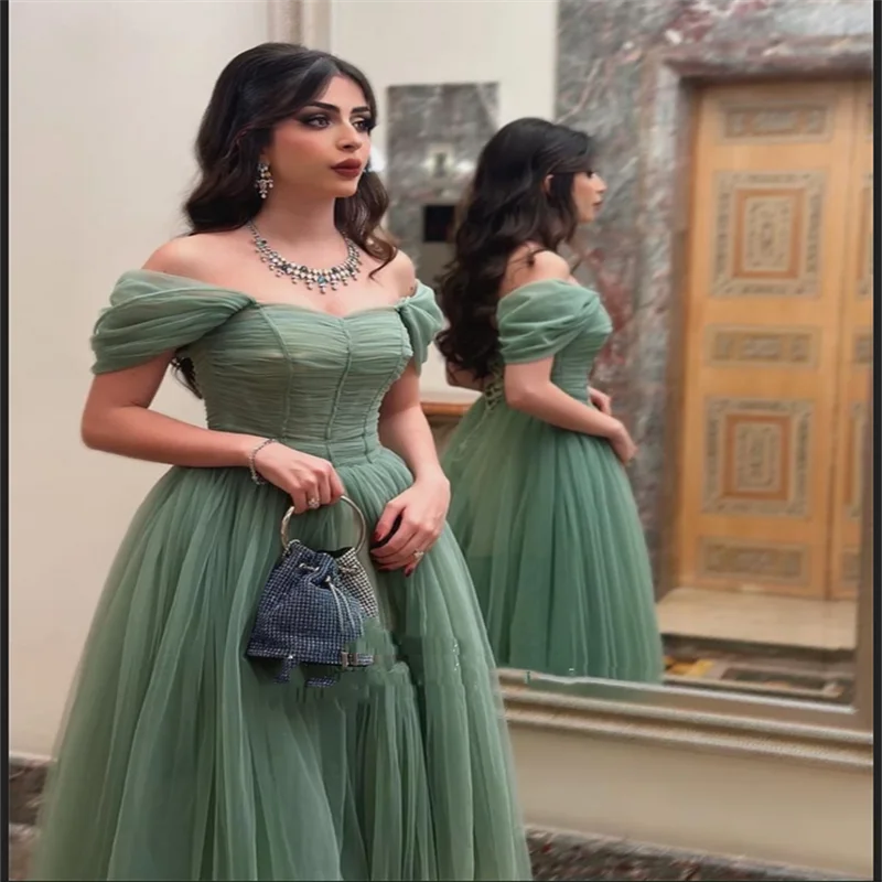 Mesh-Abschlusskleid, Partykleid, Abschlussball, Salbeigrün, geeignete Kleider für elegante Luxus-Abendkleider, Robe De Soiree Femmes, individuell gestaltet