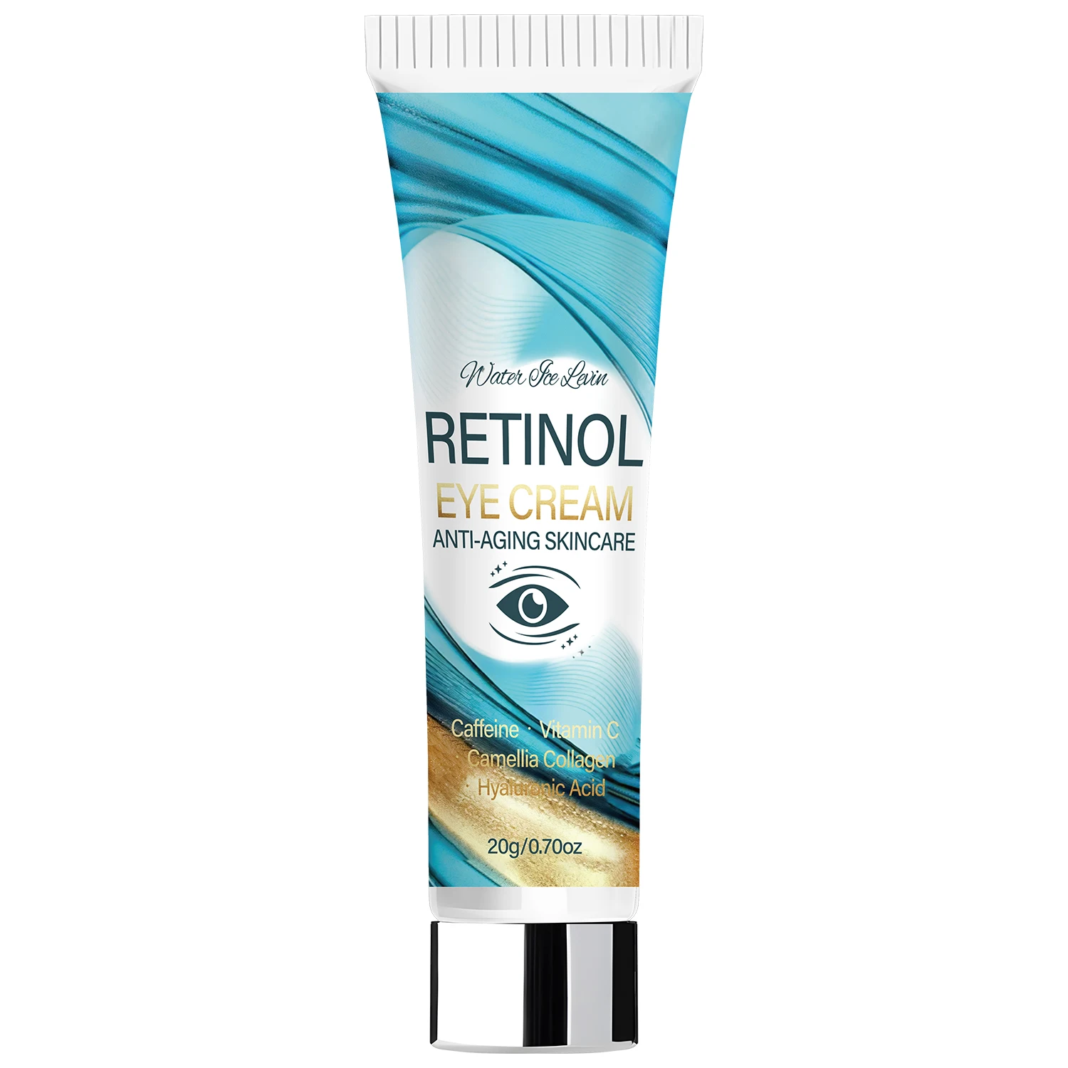 Crème pour les yeux au rétinol (anti-âge) : caféine/vitamine C/collagène, acide hyaluronique, texture légère, hydrate et raffermit la peau