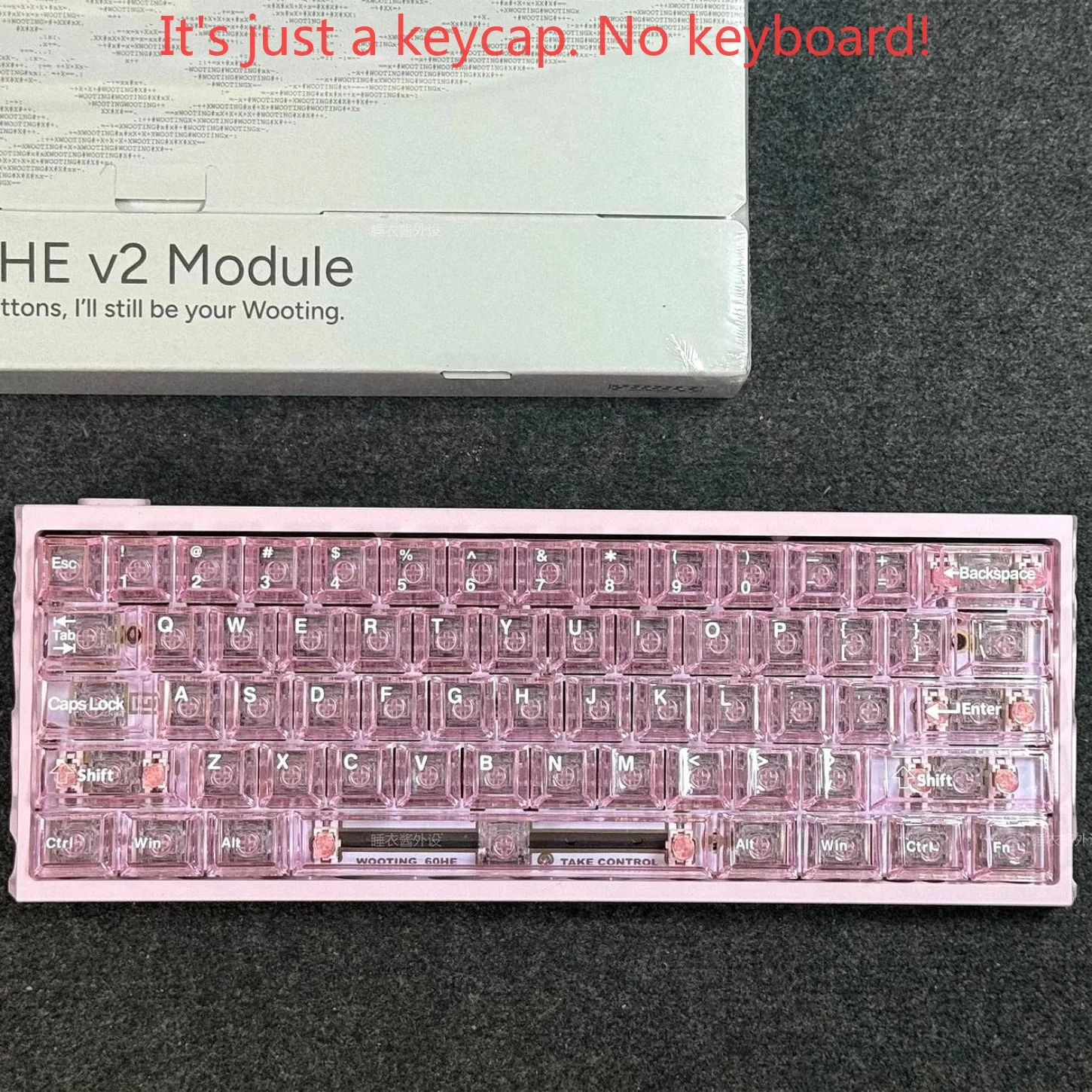 2026 New Sakura Pink PC Keycaps Cherry Profile 130+ Keys Crystal Clear Translucent for Wooting Magnetic Switch Keyboard