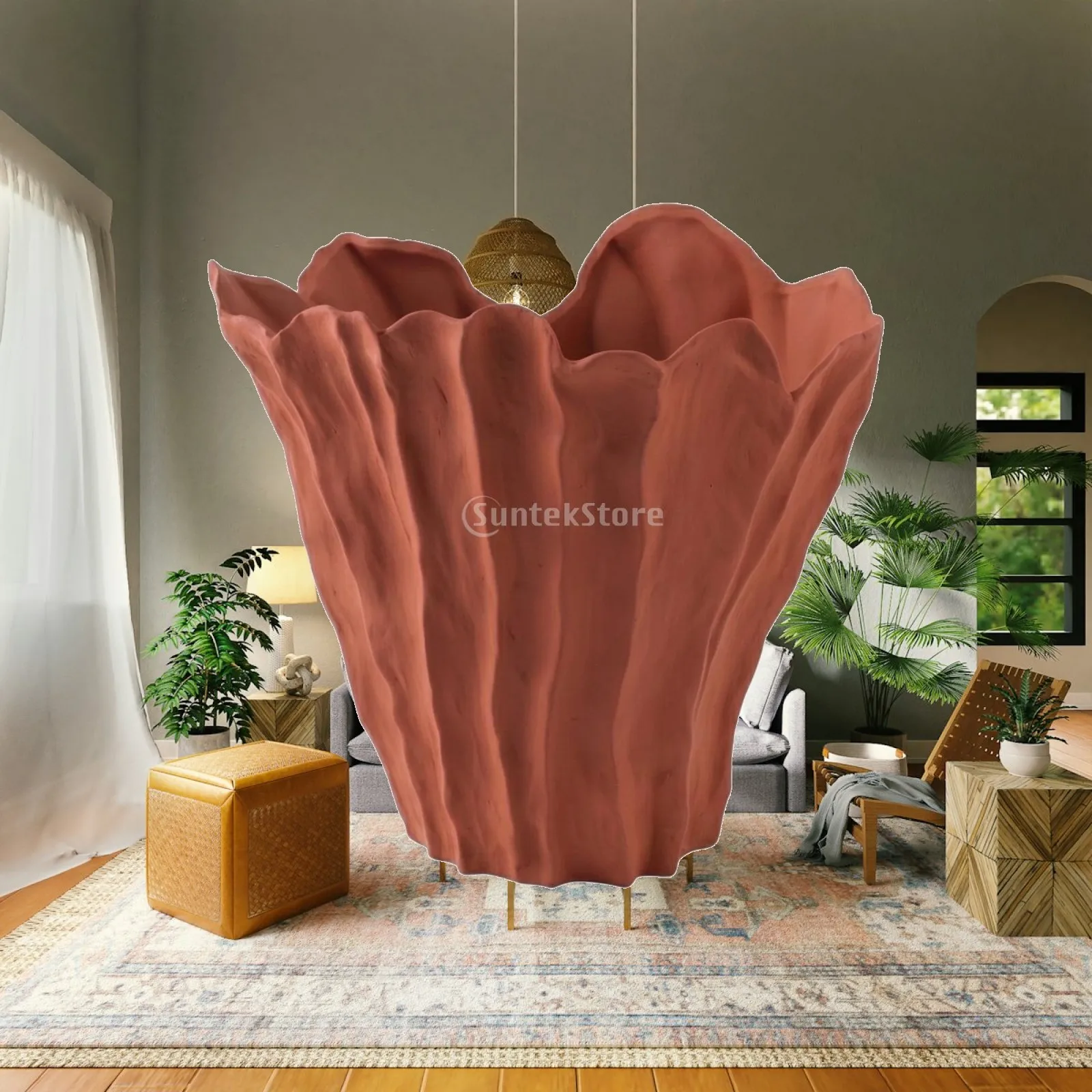 Unique Ceramic Vase Sculptural Hand Formed Modern Aesthetic Vase Decorative for Table Mantel and Hallway