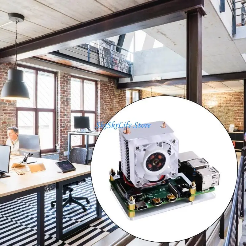 

E65E низкопрофильный башня охлаждающий вентилятор металлический корпус 7 Colors RGB Изменение светодиодного освещения с для 4b