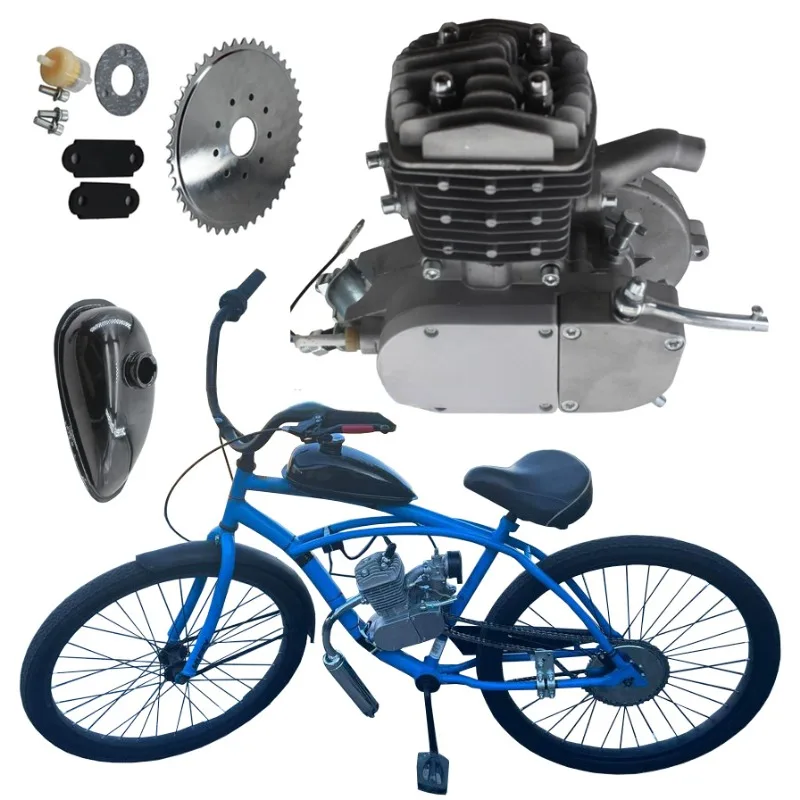 DIY Bicycle Motor 2 Tempos 80cc 100cc Gas Engine Bicycle