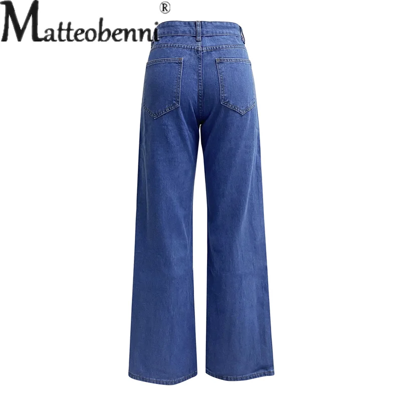 Mode einfarbig bequem lässig gerade Jeans Damen Pendler vielseitige Jeans hose Damen hohe Taille Stretch hose