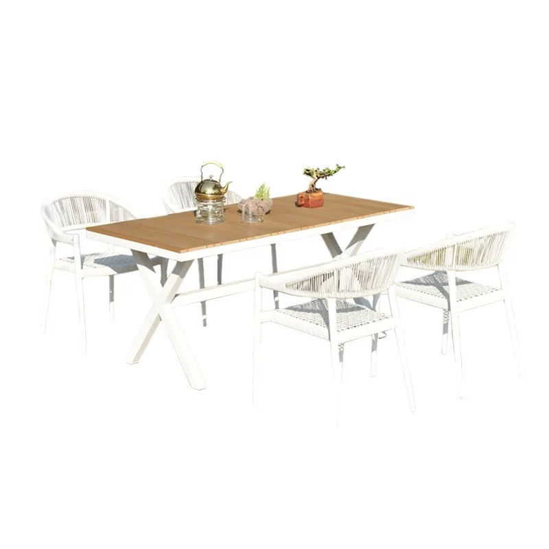 

attan chair combination hotel terrace garden leisure and coffee outside pendulum rattan table and combination