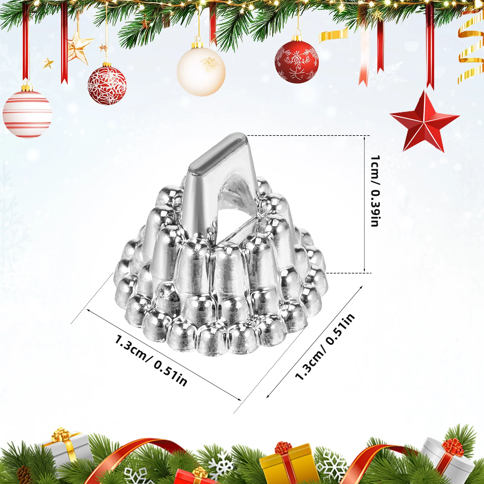 1 مجموعة عيد الميلاد الكرة قلادة قبعات Diy لوازم معلقة أجزاء الديكور شجرة الحلي الحرفية الكرة اكسسوارات زينة عيد الميلاد
