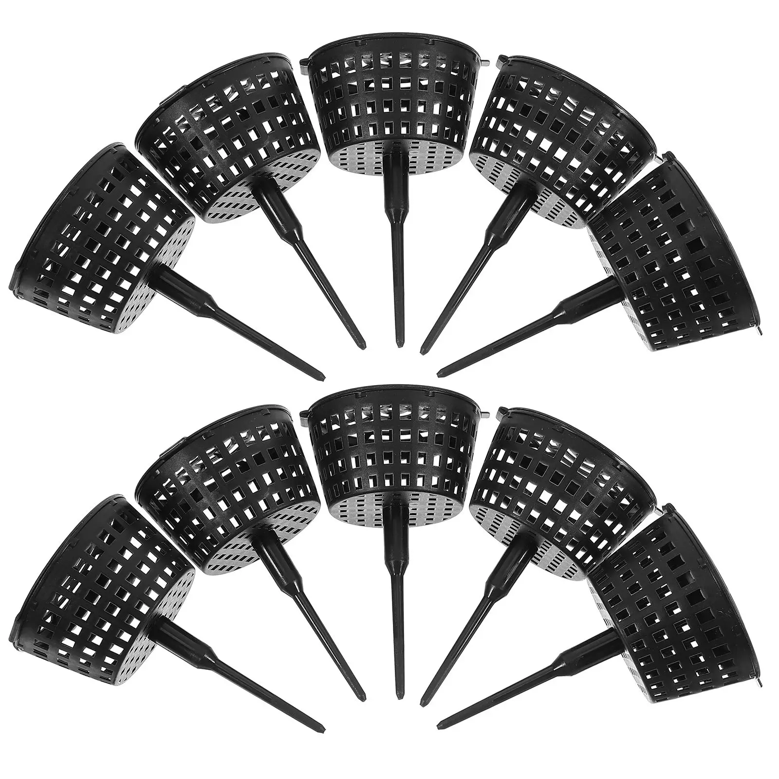 10pcs Box Plastic Garden Nutrition Cup Baskets Containers chid Spikes Bonsai Manure Gardening Accessory Soil Insert