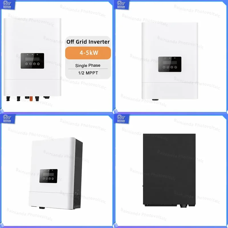 Low Voltage DC AC Single Phase Off Grid Solar Inverter 4KW 5KW 48V Hybrid Power Converter 96.6 Efficiency 50 60Hz Pure Sine
