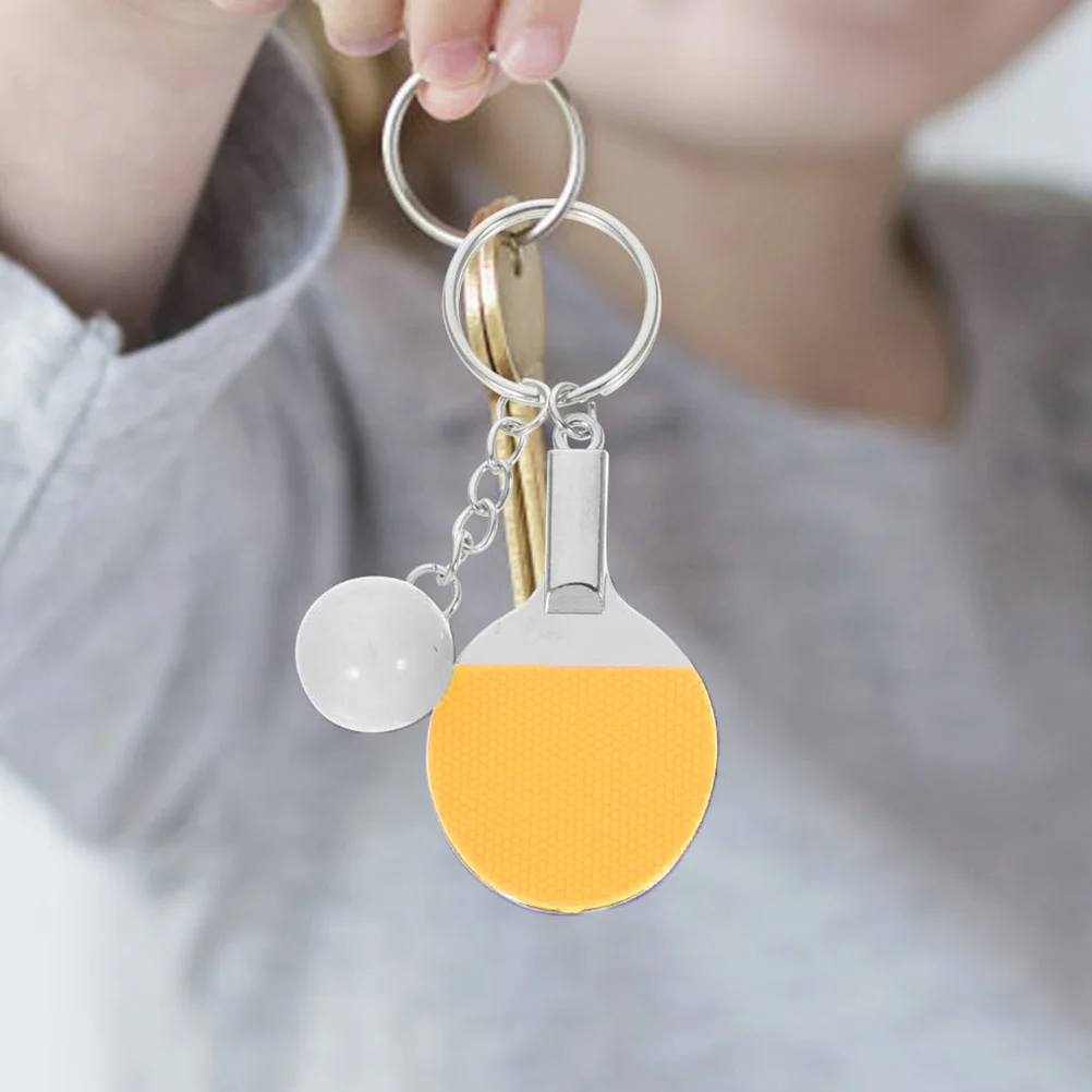 

2Pcs Table Tennis Keychains Small Mini Sports Pendant Decorative Key Ring Accessories for Backpacks Backpack Keychain
